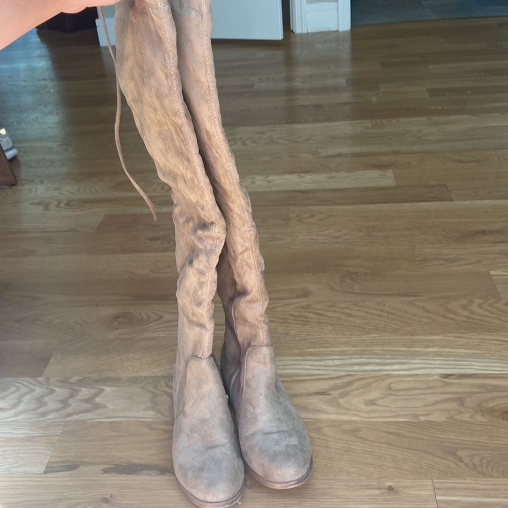 JC Nude Sued Over the Knee Boot - Size 10, like new